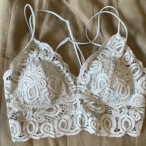 Pink lace bralette Small